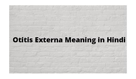 Otitis Externa Meaning In Hindi Media Youtube