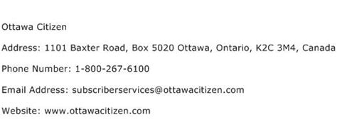 ottawa citizen contact us