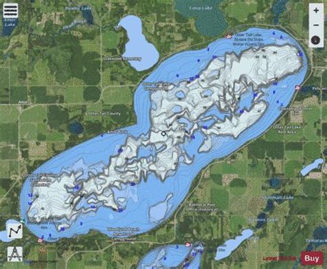 Otter Tail Lake Depth Map