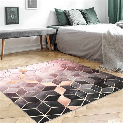 Handgefertigter Wohnzimmer Teppich Marokkanisches Design Orient Pastell