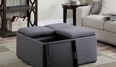 Ottoman Coffee Table With Grey Couch