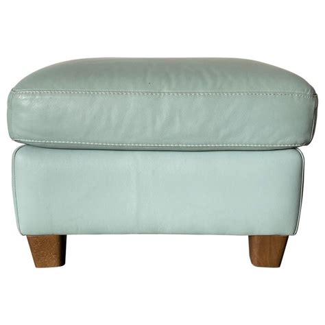 Ottoman Turquoise Leather