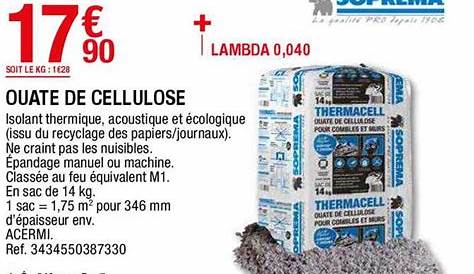 Ouate De Cellulose Prix Brico Depot Offre 14 Kg Soprema Chez Cash