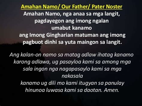 our father prayer bisaya