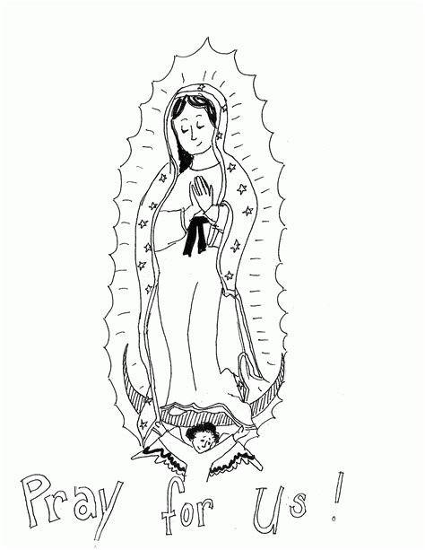 Our Lady Of Guadalupe Coloring Pages