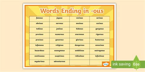 7 Ous Words