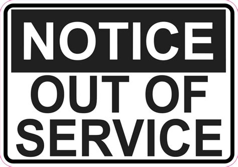 Out Of Service Sign Printable: A Solution For Your Business Needs