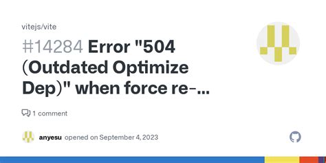 outdated optimize dep