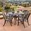 Vifah Malibu Outdoor 7piece Wood Patio Dining Set W Table & Stacking