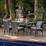 9Piece Gray Finish Square Wicker Outdoor Furniture Patio Dining Set