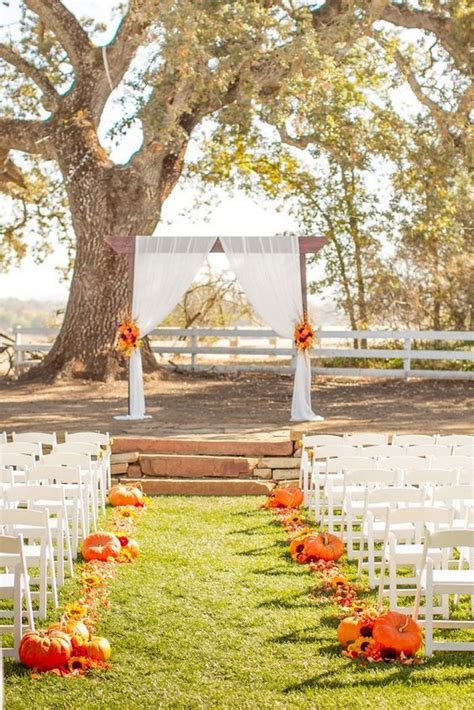 Outdoor Cheap Fall Wedding Ideas ADDICFASHION