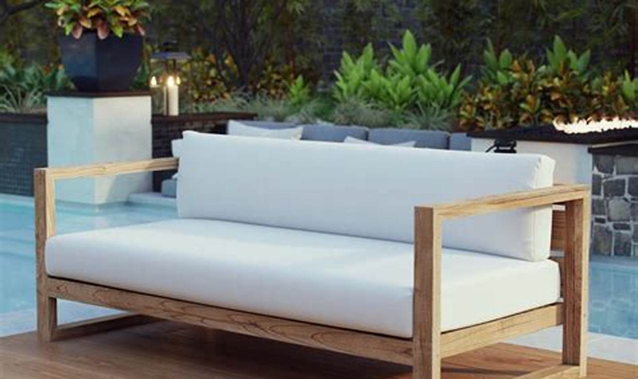outdoor furniture teak sofa
