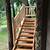 outdoor log stair railing