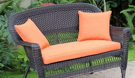 Resin Wicker Patio Loveseat Cushion and Pillows by Jeco - Walmart.com