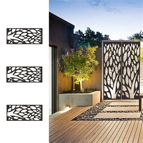 Metal Privacy Screen Fence, Metal Tree Metal Wall Art, Outdoor Indoor
