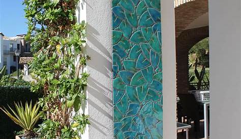 Garden decor with mandala design, Outdoor wall art, Ceramic tile, Yard