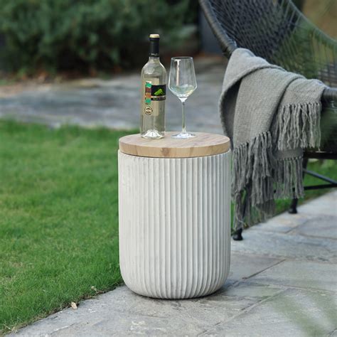 Outdoor Accent Table With Storage