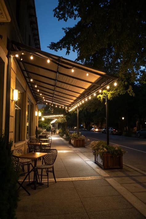 outdoor awning lighting ideas