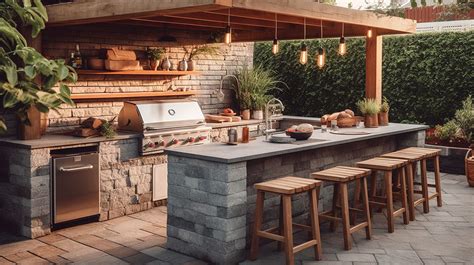 outdoor backyard kitchen