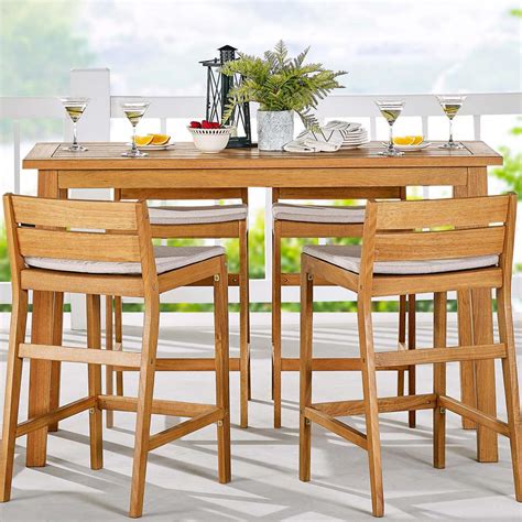 outdoor bar height dining tables