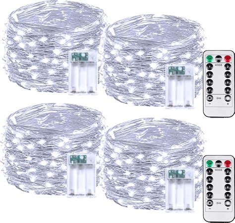 Outdoor Battery Operated Twinkle Lights With Timer