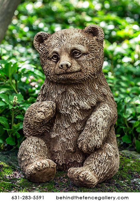 Outdoor Bear Cub Statues