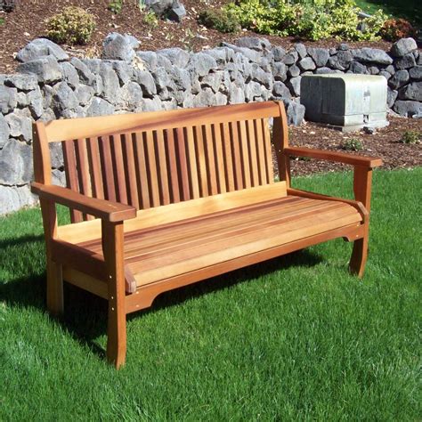 Outdoor Bench With Back Rest