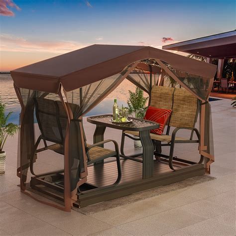 Outdoor Benches With Canopy