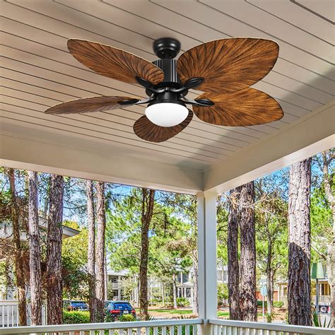 outdoor ceiling fan palm leaf