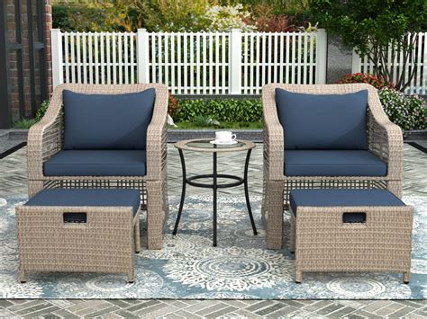 outdoor chair with built in ottoman