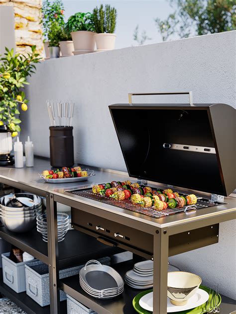 Outdoor Charcoal Grill Kitchen