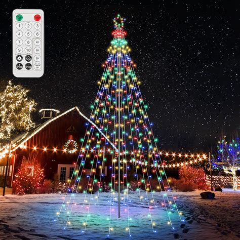 Outdoor Christmas Tree Pole Lights