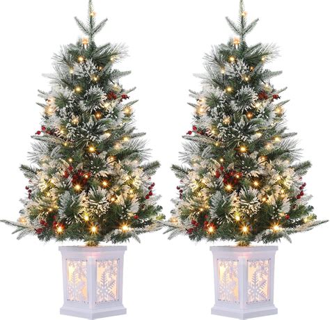 Outdoor Christmas Tree Set Of 2