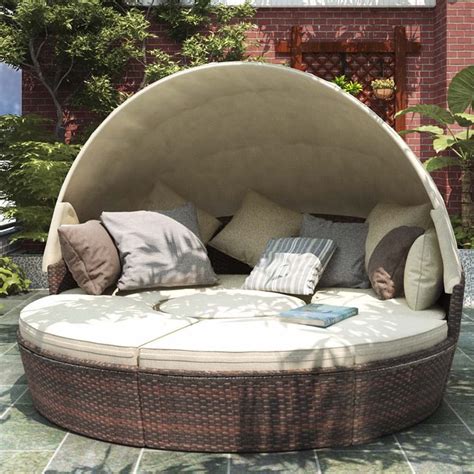 Outdoor Circular Daybed With Canopy