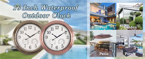 Outdoor Clock Red