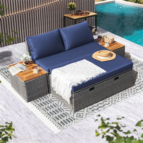 Outdoor Daybed Navy Blue