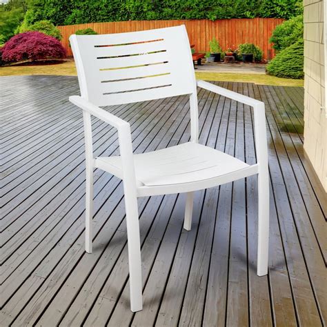 Outdoor Dining Chairs White