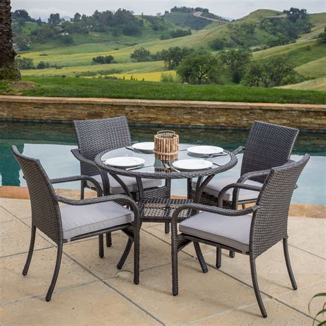 Outdoor Dining Set In Grey
