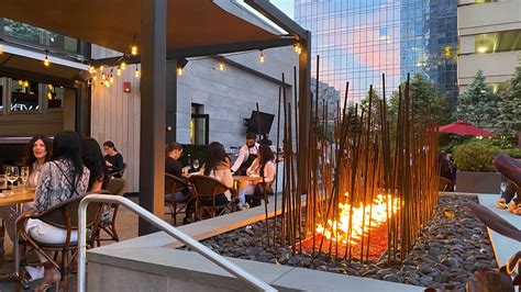 Outdoor Dining With Fire Pit Restaurant