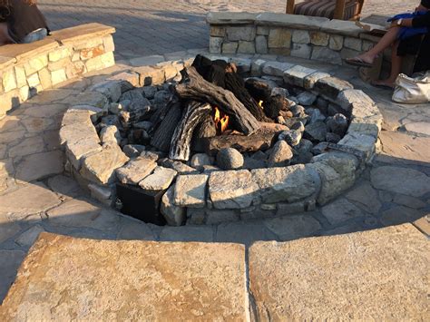 outdoor gas campfire