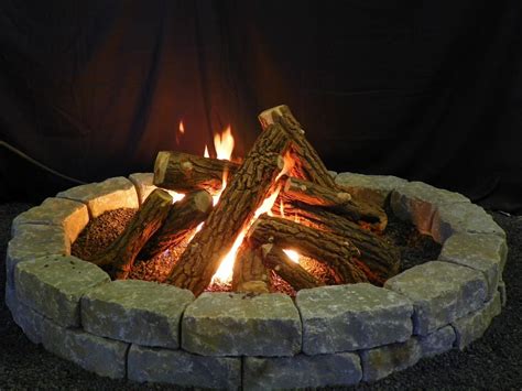 outdoor gas campfire