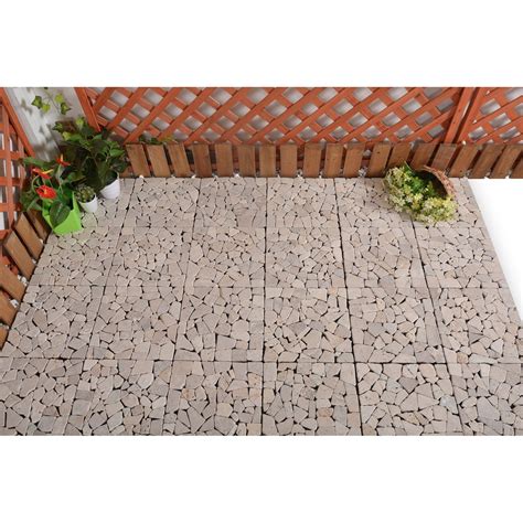 Outdoor Interlocking Stone Deck Tiles