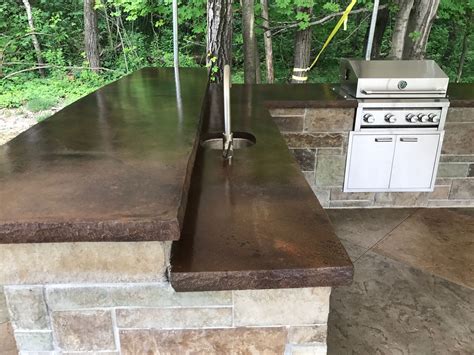 Outdoor Kitchen Concrete Counter