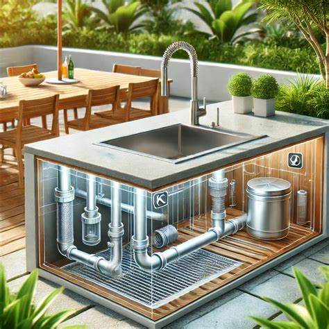 outdoor kitchen drainage system