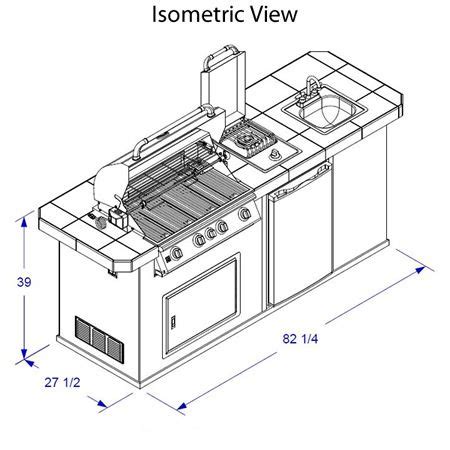 outdoor kitchen measurements