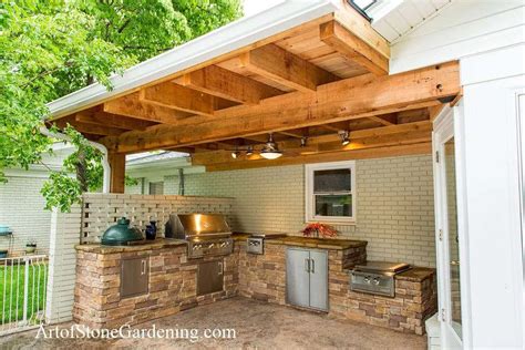 outdoor kitchen under deck