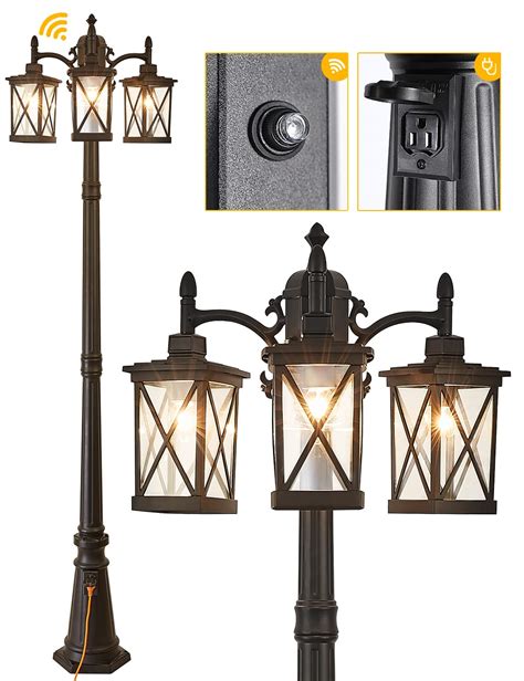 Outdoor Lamp Post With Outlet