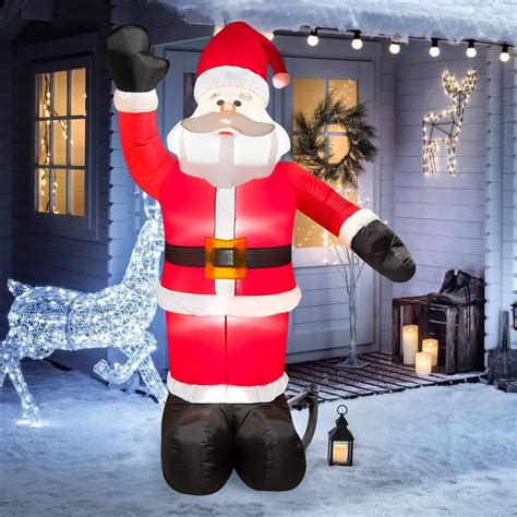 outdoor lighted santa claus inflatable