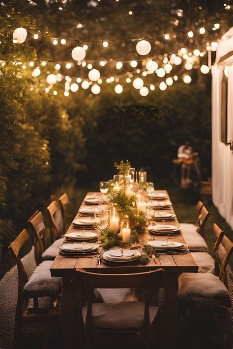 Outdoor Lighting For Dinner Party