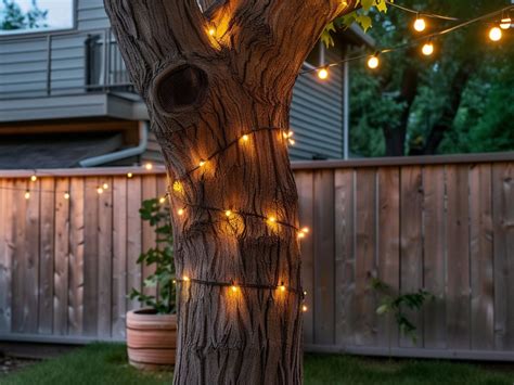 Outdoor Lights Tree Trunk